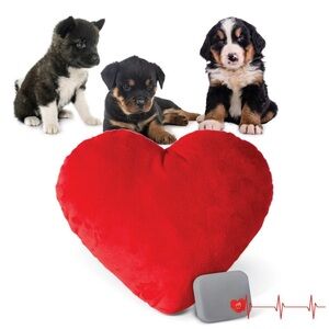 Plush Heart Dog Toy - Red - for your new puppy
